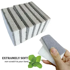 Natural Household Cleaning Kitchen Sponge Compostable Cellulose Coconut Scrub Scour Pads