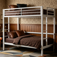Lits superposés en métal blanc et vert de haute qualité, sur mesure, pour adultes, design moderne, fabricant de mobilier scolaire, vente directe