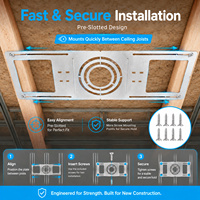 Support de plafond en fer robuste de 3/4/6 pouces pour l'installation de panneaux lumineux LED