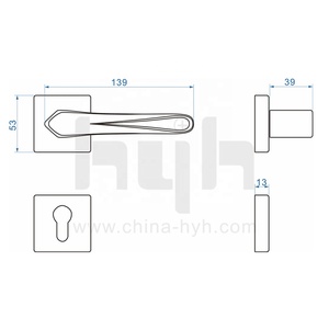 Quảng Đông-Hyh Phần Cứng Kẽm Hợp Kim Lỗ Mộng Cửa Xử Lý Key Khóa Hai Mặt Gỗ/Thép/PVC Khóa Cửa Thiết Lập 5-Năm Bảo Hành Dễ Dàng - Product Image 6