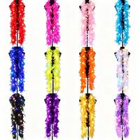 Boa en plumes de dinde LED 40g 60g 80g, écharpe Chandelle pour Carnaval, Halloween, Mariage, Fête, Scène, Noël, Décoration de Costume