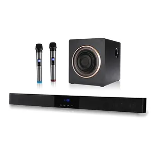 Barra de sonido Bluetooth de 90W, barra de sonido BT con cable e inalámbrica, pantalla táctil