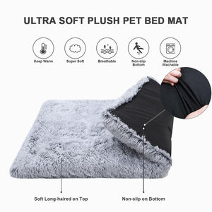 Ultra weiche große Hunde bett Plüsch faser wasch bar Beruhigende luxuriöse Haustier matten betten - Product Image 5