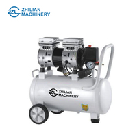 Compresseur d'air à piston sans huile fabriqué en usine 550W 220V Faible bruit Portable 15kg 9L avec pompe refroidie par air
