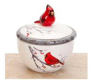 <strong>Ceramic</strong> Cardinal Trinket <strong>Box</strong> Keepsake and <strong>Jewelry</strong> <strong>Box</strong> Home Decor - Product Image 2