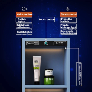 Venta Directa de Fábrica, Nichos de Ducha Esquineros Empotrados de Acero Inoxidable con Interruptor Táctil, Estante para Baño de Hotel, Diseño Moderno - Product Image 3