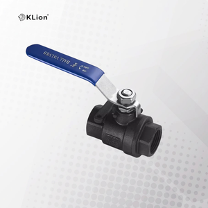 Katup Bola Hidrolik KLION RTS DN6 Dua Bagian Ujung Berulir Baja Karbon Cor 1000 Wog Pemasok Katup Bola Katup Bola untuk Gas - Product Image 1