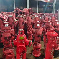 DN150 Hydrant vertical de type russe à double sortie en fonte ductile, de type humide, personnalisable
