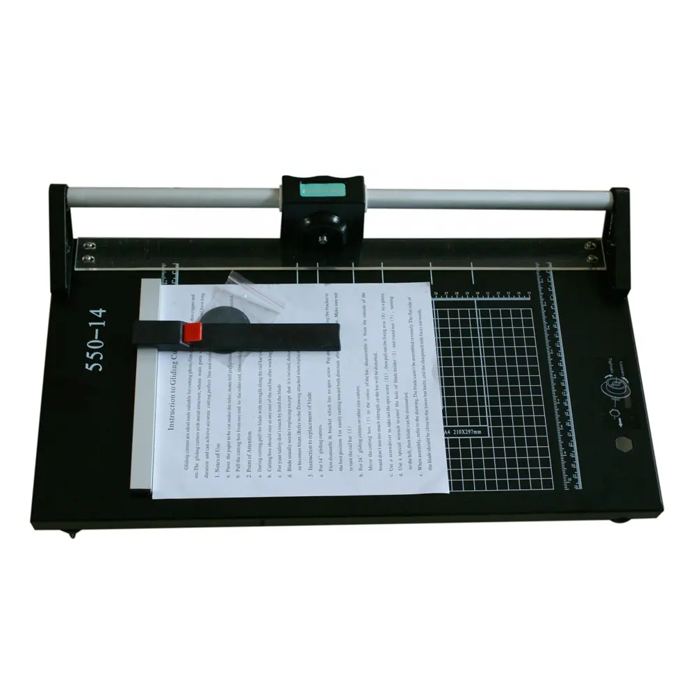 I-001 alat potong kertas Manual, mesin pemotong kertas Manual, pemangkas kertas pisau putar portabel untuk kantor dan meja