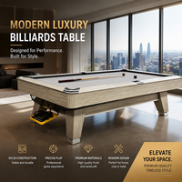 Mesa de billar americana de 9 pies, estructura gris, pizarra Jiujiang de 25 mm, riel de madera maciza de roble, tela Pro 500, retorno automático de bolas, CE OEM
