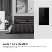 Glomarket Us Standard Tuya Wifi Smart Switch 1/2/3/4 Gang Touch Wall Switch Produits pour la maison intelligente fonctionnent avec Alexa