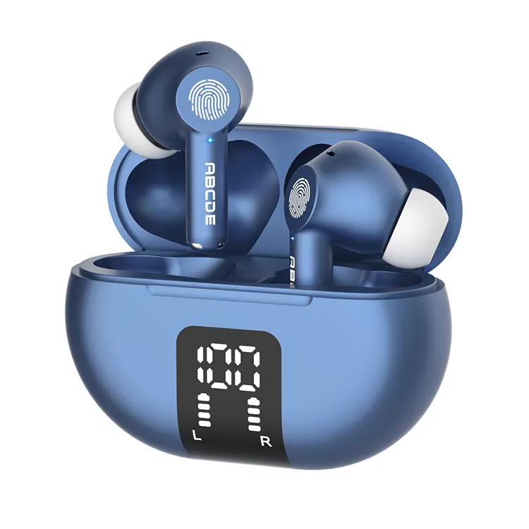 Custom wireless noise cancelling sports stereo headset deep bass bluetooth earbuds earphones headphone