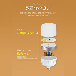 Bombilla LED DOB Súper Brillante, Alto Lumen, E27, 5W, Ra80, 100lm/W, Uso Residencial, Alimentación CA, Certificación CE, 10000K, 50000 - Product Image 1