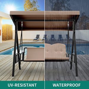 3 Assento Adulto Mobiliário Outdoor <span class=keywords><strong>Swing</strong></span> Convertible Canopy Garden <span class=keywords><strong>Swing</strong></span> Chair Pátio Balanços - Product Image 4
