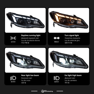 Фара BBA для Honda Civic FD2, светодиодная, 2006-2015, с мощным проектором, динамическим сигналом поворота и ДХО, автозапчасти - Product Image 4