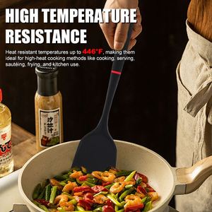 ชุดอุปกรณ์ครัวซิลิโคนสำหรับใช้ในบ้าน ช้อนตะหลิว ทัพพี ด้ามยาวกันลื่น ชุดเครื่องครัวสำหรับทำอาหาร - Product Image 4