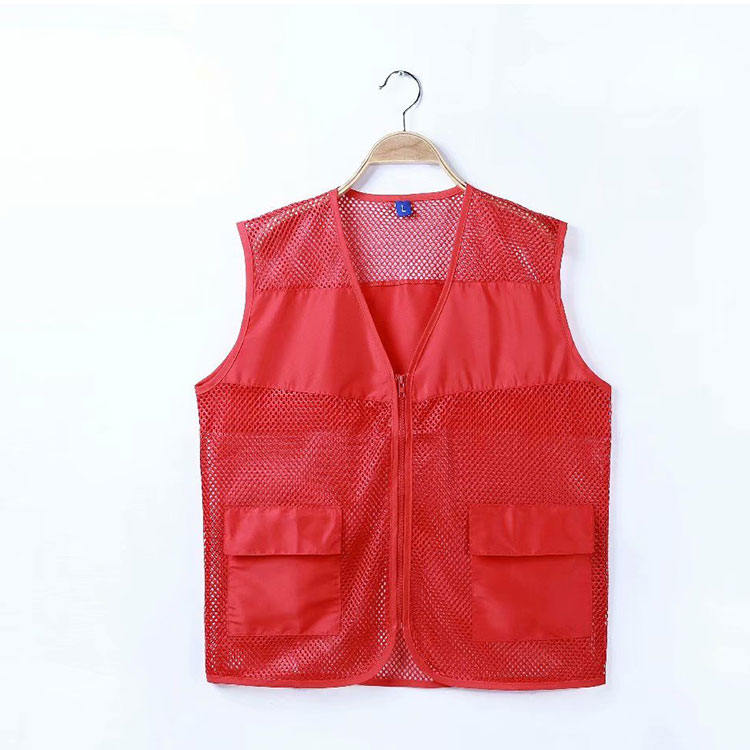 Thời Trang Đầy Màu Sắc Breathable Men Lưới Đen Vest Với Pocket Fishnet Vest