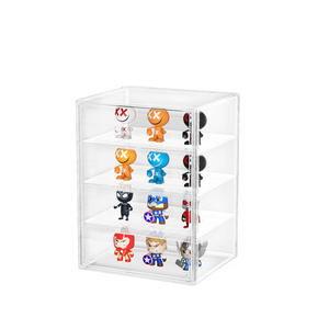 Estuche de exhibición PET con 3 divisores, a prueba de polvo, apilable, de cartón moldeado por inyección para figuras <span class=keywords><strong>Brickheadz</strong></span> Funko Pop, almacenamiento de colección de juguetes - Product Image 1