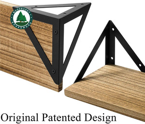 Europea de Metal <span class=keywords><strong>Vintage</strong></span> flotante de madera montado en la pared estante de exhibición de arte decorativo de la pared estante - Product Image 3
