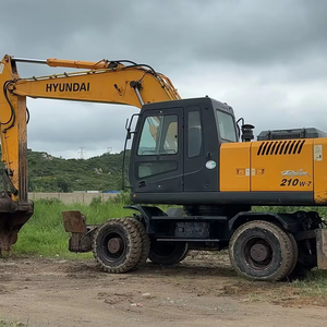 High Quality Used Hyundai 210w-7 Hydraulic Wheeled Excavator 21Ton Hyundai 210 210-7 Second-hand Large <b>Machinery</b> Equipment - Product Image 1