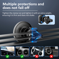 Support de téléphone magnétique sans fil puissant pour voiture, fixation sur grille d'aération pour iPhone 18 Pro Max