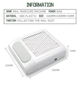 Collecteur de poussière à ongles puissant 80W pour manucure C - Product Image 4