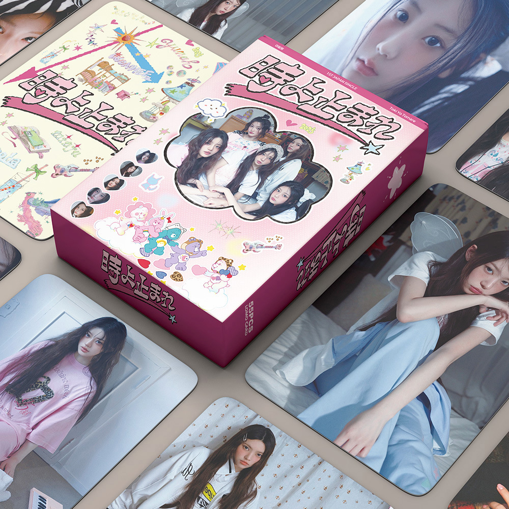 55Pcs/Set Kpop ILLIT JAPAN SINGLE Fashion Lomo Cards Wonhee Moka