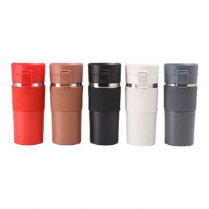 New Arrival Hot Sale 400ml Stainless Steel Vacuum Tumbler Home Office Travel <b>Mug</b> Silicone Sleeve Thermal Insulation Hot - Product Image 3
