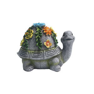 Lampe solaire en forme de tortue, statue de jardin en résine, ornement décoratif d'extérieur pour patio, pots de fleurs - Product Image 3