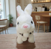 Adorable jouet en peluche interactif en forme de lapin carotte, avec rembourrage en coton PP, qui marche et parle, 12x8x13cm, peluche et plastique, unisexe