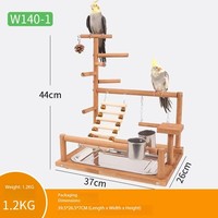 Support d'entraînement pour perroquet avec jouets, balançoire en bois, hamac suspendu et échelle d'escalade – Fournitures pour animaux de compagnie pour la sécurité des perroquets, durable
