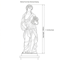 Escultura de Figura Humana Monumental de Mármol, Estilo Europeo-Americano, Personalizada, Grande, Acabado Moderno, de Gran Tamaño