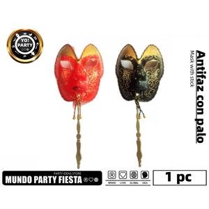 Maschera festiva con ritagli di fronte GLITTER oro #42084 - Product Image 1