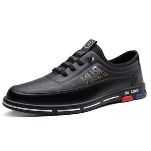 Zapatos de Hombre de Cuero Vacuno con Punta Redonda, Forro de Malla Transpirable, Suela de Goma, Color Sólido, Estilo Casual, Logotipo Grabado - Product Image 5