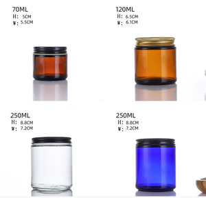Barattoli in Vetro per Candele Aromaterapiche Disponibili in Vari Colori 120ml 250ml Bottiglia in Vetro Ambrato/<span class=keywords><strong>Blu</strong></span>/Trasparente - Product Image 6
