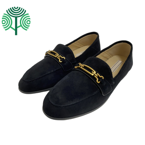 Mocassins plats pour femmes en cuir d'agneau véritable 100% suède, chaussures formelles de bureau, faible MOQ, personnalisation du logo, fabrication en usine - Product Image 1