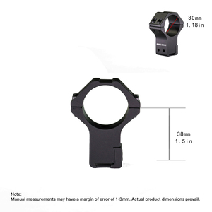 Anneaux de montage BANGBANG - Anneaux de montage 30 mm à double vis pour rail de 11 mm, hauteur centrale de 1,5 pouce (noir) - Product Image 3
