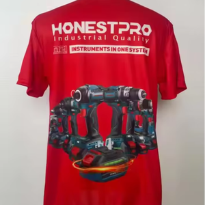 Venta al por mayor de gran tamaño blanco impreso hombres camiseta personalizada Publicitaire publicidad Digital impreso 100% poliéster de talla grande Formal - Product Image 1