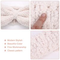 Vente en gros Microfibre Noeud Papillon Spa Bandeaux Personnalisé Femmes Maquillage Soins du Visage Élastiques pour les Cheveux pour le Lavage du Visage Douche