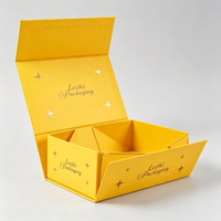 Boîte cadeau en carton avec fermeture magnétique personnalisée, logo, laminage mat, gaufrage, recyclable, pliable, design plat, parois rigides