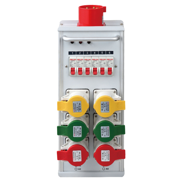 SHTX Professional Stage Power Distribution Equipment 12 Way 32A 380V Indoor Power Distro Box with 6 Way Circuit Breakout Box