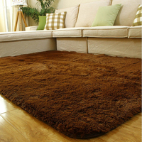 Tapis et tapis de salon en velours peluche, grand tapis duveteux de couleur verte, prix de gros