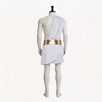 Costume de guerrier Zeus pour homme adulte, tenue de cosplay grecque, ensemble en polyester de style grec et romain pour Halloween et événements festifs