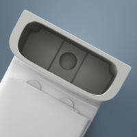 Ensemble de toilettes en céramique blanche monobloc de luxe, design moderne, écologique, garantie 3 ans, siège à poser au sol, cuvette ovale, 1,28 GPF