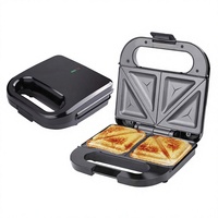 Machine à sandwich électrique domestique, gaufrier, four grille-pain multifonction à double plaque, 750W, niveau d'efficacité énergétique 3, acier inoxydable