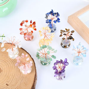 Vente en gros d'arbres porte-bonheur en cristal naturel faits à la main, arbres de la fortune en cristal pour la décoration Feng Shui - Product Image 2