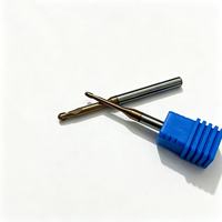 CUFFNOD OEM Fraise à billes à rainure profonde en carbure de tungstène revêtu de TiAlN, 2 dents, droite, queue D4, longueur 50mm, HRC 60, CNC