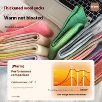 Chaussettes d'hiver en laine de mouton mérinos pour femmes, design personnalisé, chaussettes mi-hautes absorbant la transpiration, fil poilu, épaisseur mixte
