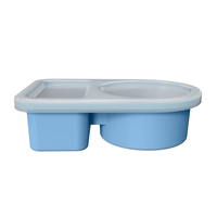 Contenant à sauce à double compartiment, tasse à trempette portable scellée avec couvercle, boîte de rangement pour condiments en silicone de qualité alimentaire pour assaisonnements