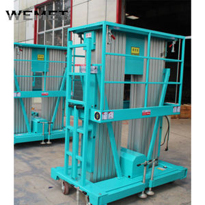 10 मीटर 250 किलोग्राम मोवेबल मस्ट सीढ़ी लिफ्ट हाइड्रोलिक कॉलम एल्यूमीनियम मिश्र धातु इलेक्ट्रिक एक आदमी मंच के साथ - Product Image 2